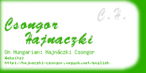 csongor hajnaczki business card